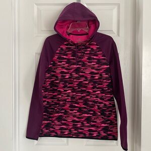 Nike Hoodie Pullover Therma Fit Pink Purple Camo Active Jacket Women’s Size M